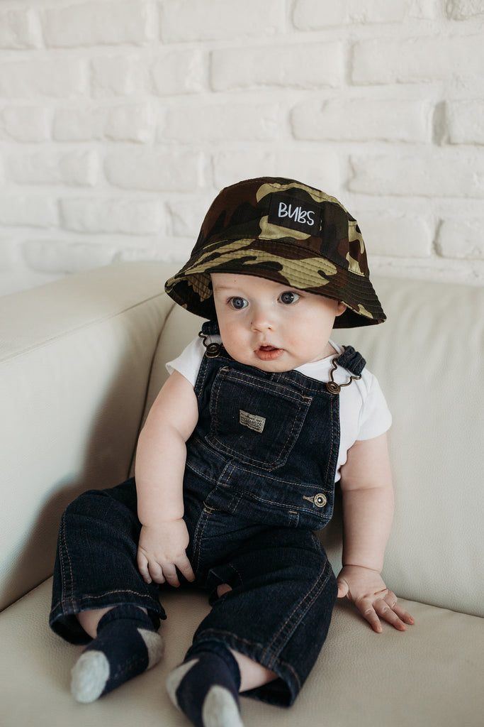 Camo Bucket Hat Bubs and Bellas